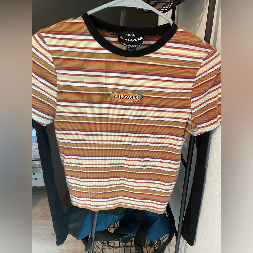 Airwalk Multicolor Striped long sleeve Tee